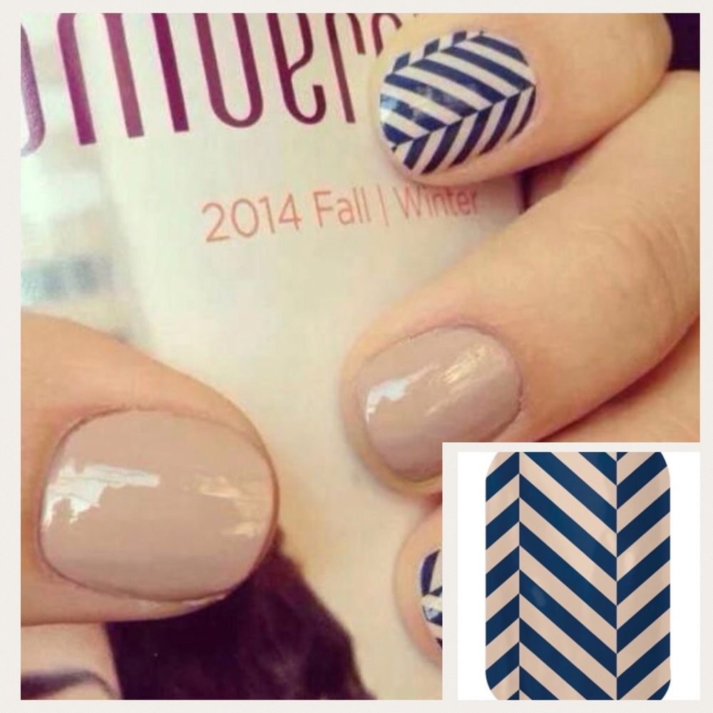 Jamberry nail wrap slatted herringbone